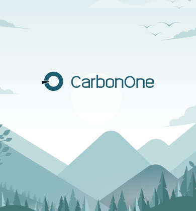 CarbonOne carbon accounting platform dashboard on mobile for the Food and Beverage industry