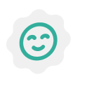 Smile icon representing customer satisfaction with Punchh loyalty rewards
